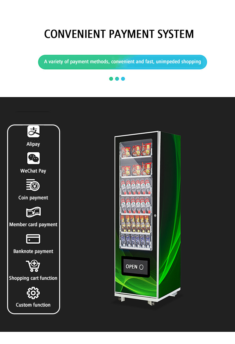 Automatic cold drink healthy food snacks drinks sandwich composite spiral slot